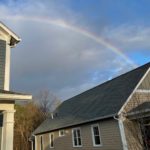 Rainbow over cohousing units